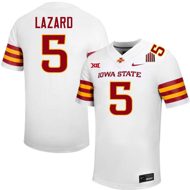 Allen Lazard Jersey,Iowa State Cyclones #5 Allen Lazard College Jersey Youth-White